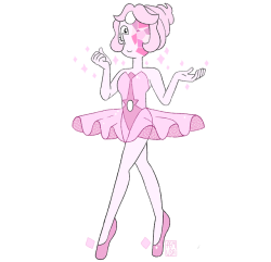 fem-usa:  White pearl and pink pearl fusion! I thought she would look like a typical ballerina. The style of her cracked eye is inspired from the shattered mirror in Jungle Moon. Please watch the video as well! 