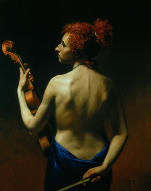 artbeautypaintings:Armonia con viola e rosso inglese - Daniel Graves