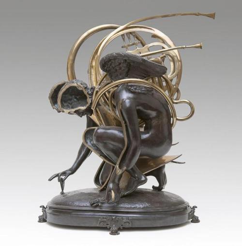 thatsbutterbaby: Arman, Lovesong, 1989.  Polished and brown patina bronze sculpture, 68.00 x 54.00 c