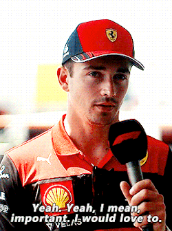 In the week of Charles Leclerc’s home Grand Prix in Monaco, we got to speak to the Scuderia Ferrari driver to reflect on his past endeavours at home, the current season and more! [x] #formula 1#f1#f1edit#charles leclerc #monaco gp 2022  #the questions were pretty repetitive tbh but he!!!!!! ❤️🥺 #*#*mine: gif