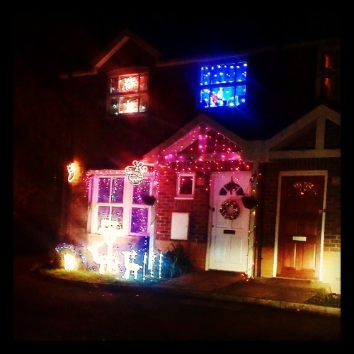 My mums house for #christmas #lights #decoration #festive #season #spirit #holidays #pretty #pink