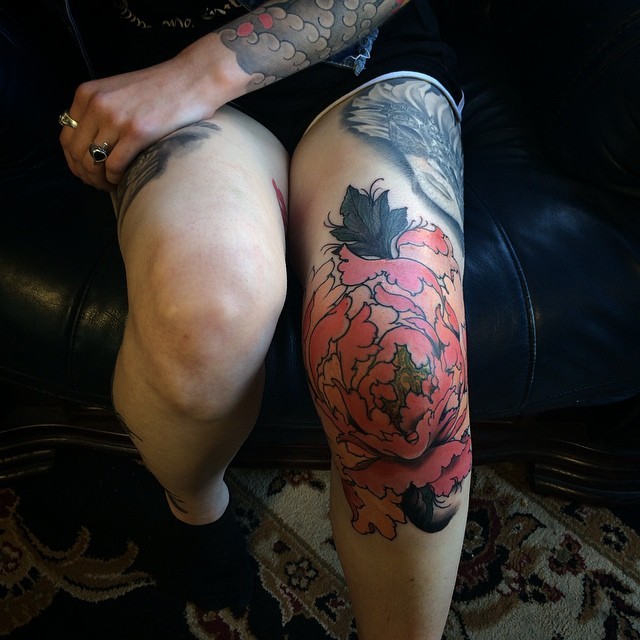 thisisthemaxwellmurder:  Peo-Knee today on the lovely @sadie_switch Done at @occult_tattoo