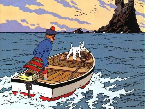 quadreria:Hergé, Les Aventures de Tintin et Milou, L’Île Noire, 1965.