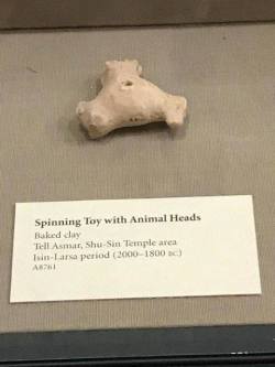 ranma-official: museum-of-artifacts:   Spinning toy with animal heads.Mesopotamia, 2000-1800 BC   nobody say it 