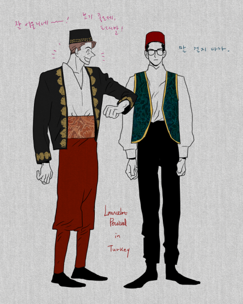 space-geeks: Lancelot and Percival in Turkey.Lancelot: It looks Good on you, Percival!Percival: DO N