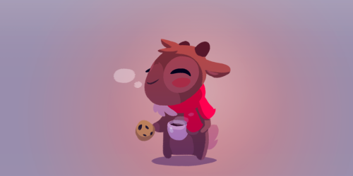 More fake animal crossing. The drink shoppe owner would be a huge bull that handled itty bitty teacu