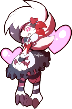 sentyespeon:Commission for @Overdrive003 on twitter!! Everyone should tell him how much he rocks (teehee) that maid dress!! x3 Lookit dis cutie &lt;3