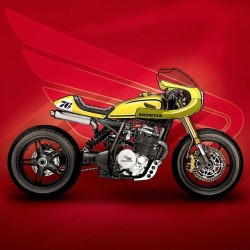 motomood:  Honda NX650 cafe racer concept