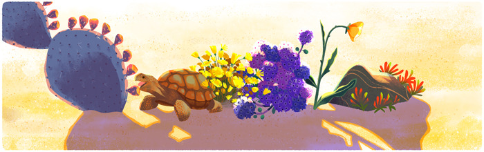 svff:  Yay! I made five Doodles for Earth Day, featuring five different biomes of