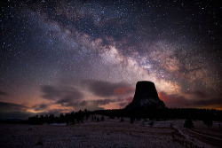 aurora-l1ghts:  Devils Tower Milky Way by
