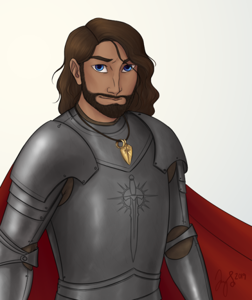 blujaydoodles:Recent commission: Alwyn, paladin of Iomedae!