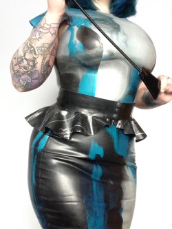 galdalou:  I feel like I could whip everyone bad whilst wearing this. All from http://yummygummylatex.com/product-category/clothing-shop/clothing/ 💙  Wow!