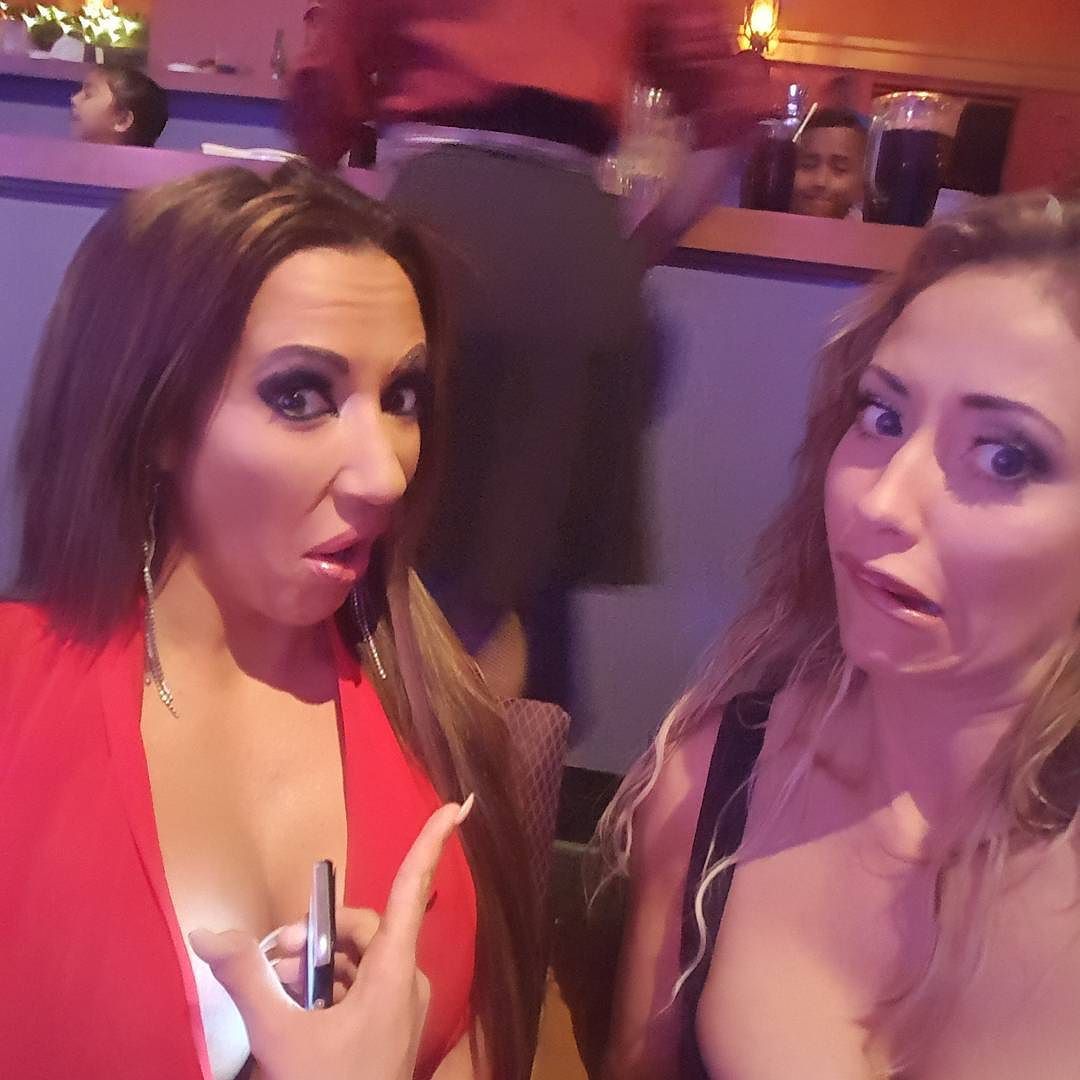 Our waitress booty bombed our photo.. lol by evanotty