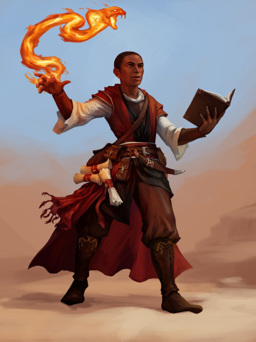 menofcolorinfantasyart: The Mage by Linda Lithén