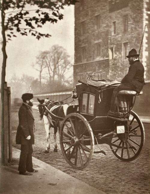 London Cabmen (1877), from Street Life in London by John Thomson and Adolphe Smith: &ldquo;Despi