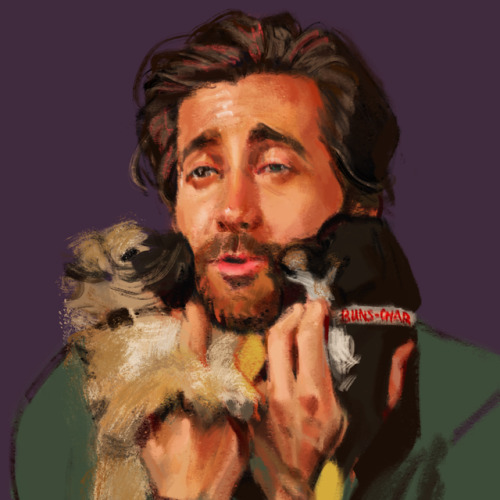 buns-char:some portrait practice I did of Jake Gyllenhaal