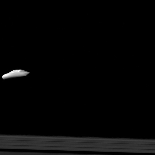 Saturn, rings and moons (Tethys, Enceladus, Titan and Janus, Prometheus, Atlas, Iapetus, Atlas, Meth