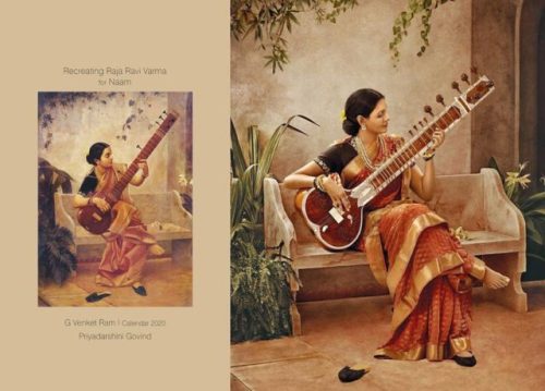 loveisyaariyan:South Indian Actresses Pose For Modern Day Recreation Of Raja Ravi Varma Paintings (x