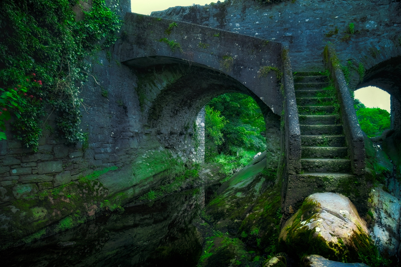 Whispers of water—Sneem, Co Kerry, Ireland 2008 #bridge#stone#travel#architecture#engineering#river#ireland#green#old village#hike#art photo#original#stone bridge#stair