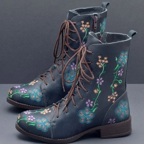colorfultimetravelbeard: down to 29.99 Now On Click here LOSTISY  Flowers Embroidered Leather S