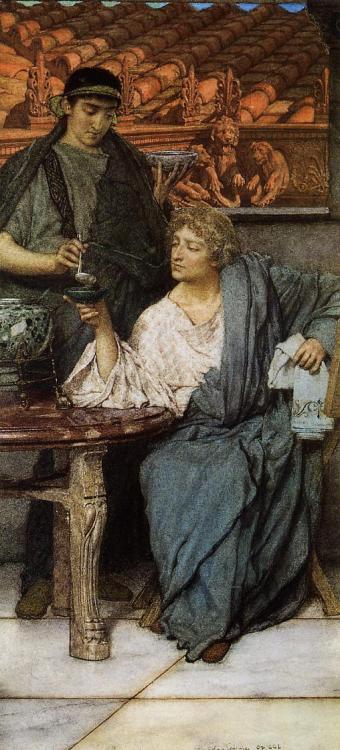 haru-mejiro:Lawrence Alma-Tadema - The Roman Wine Tasters