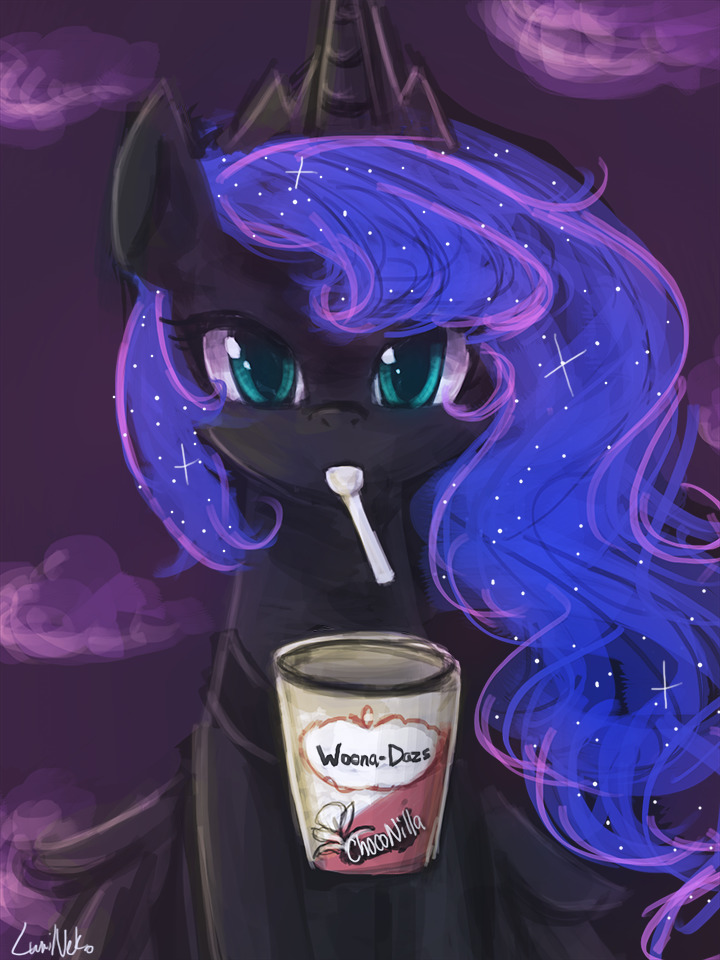tehlumineko:  belated 30minutechallenge - (Princess Luna! It must get boring watching