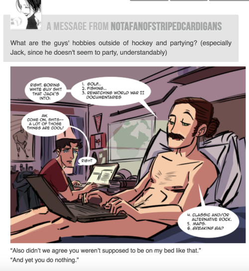 snuffembuzz:Top 10 fave Jack and Shitty moments: Anytime Shitty gets in Jack’s bed‘Shitty and Jack’s