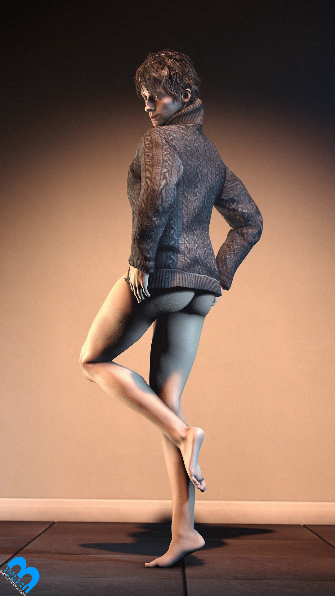 barbellsfm:  Cozy jumper for those cold days.Maxing out those texture slots :S