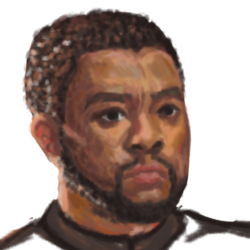 Switched to working on a tribute to King T’challa. I only just got started on it. It’s a hard piece 