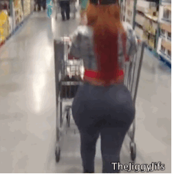 thejiggyjifs:  Thick Girl walking in the store