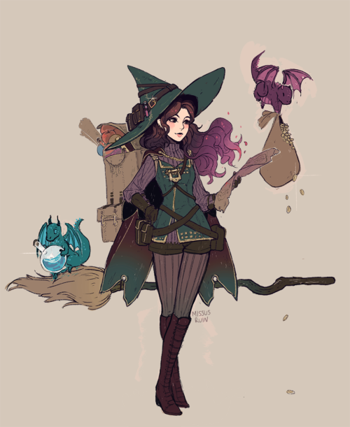 missusruin: Super belated witchsona commission for Osco.wanderlust/rpg/collector witchsun/woodsman/p