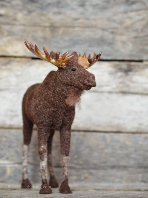 Needle Felted Moose #6 by Teresa Perleberg