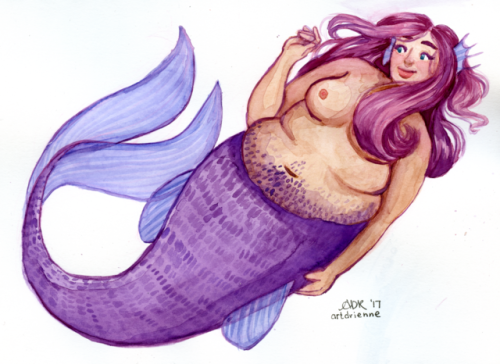 artdrienne:hey! sorry it’s been so long! here’s something i did for #mermay! it was my f