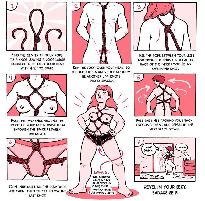missfaery:  husbandsir:  teal-shit:  Rope Bondage 101 - By Lucy Bellwood (for Oh