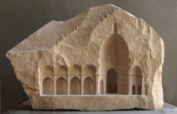 itscolossal:  Miniature Medieval Interiors Carved into Raw Marble Blocks by Mathew Simmonds 