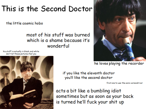 stephadoo:Classic Doctors Are Awesome → Second Doctor