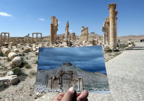 daisyskindajewish:  westsemiteblues:  enrique262:  irefiordiligi:  fotojournalismus:  Pictures of the UNESCO World Heritage site of ancient Palmyra taken following the recapture of the city by Syrian troops backed by Russian forces on March 27, 2016 show