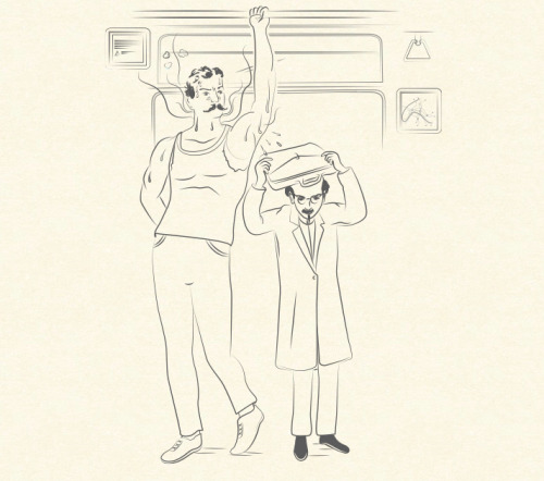 explore-blog:   On hot days, make like the emperor penguin — keep your arms low, and hold on to the bottom of the pole.   A vintage illustrated etiquette guide to riding the Paris Metro – a charming addition to these subway etiquette posters from