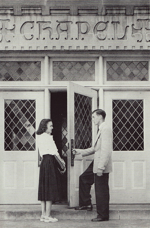 1950sunlimited:  Good manners were a constant practice on campus in the 1940s Central