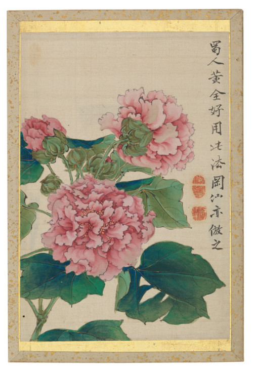 heaveninawildflower:Pictures from an album of silk paintings (19th century) by Okamoto Shūki (Japan,