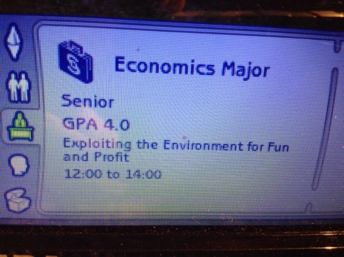 femmebroadwayvocals:Someone at the sims headquarters got a little too real when naming the economics