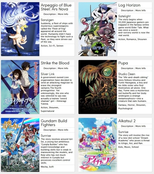 komeweenie:  Fall 2013 Anime 