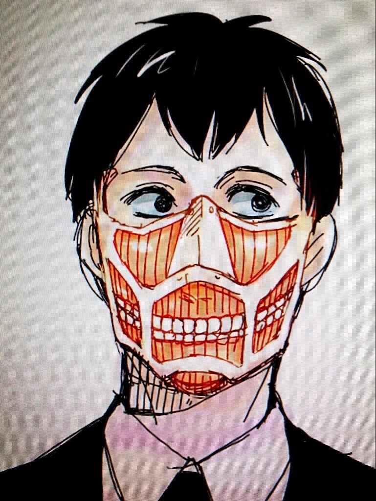 dollfishu:  Dorohedoro x Shingeki no Kyojin Crossover ~ Bertholdt is too much of