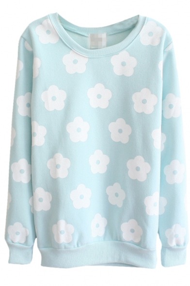 jop4ra:  Pastel Sweatshirts Sale!Star Print Mono Floral PrintOmbre Pullover Cross