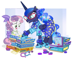 pixelkitties:  Fifties Princess Luna and