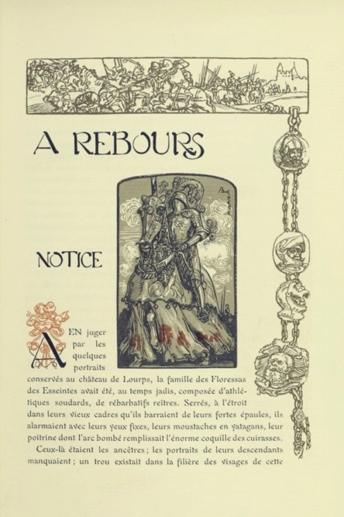 1903 edition of J.K. Huysmans’ À Rebours.À rebours  (1884) is a novel by Joris-Karl Huysmans. Its na