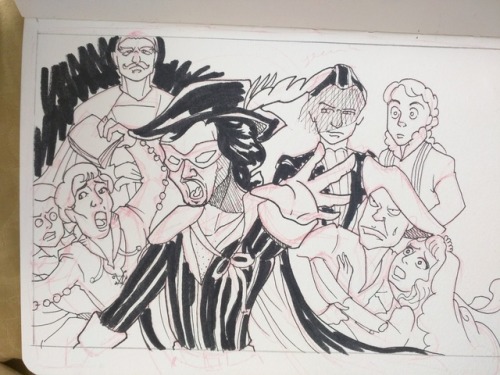 Random Drawing: Don Giovanni From Met Opera Production (1990), Upper Pic: The Doodle On My Notebook,