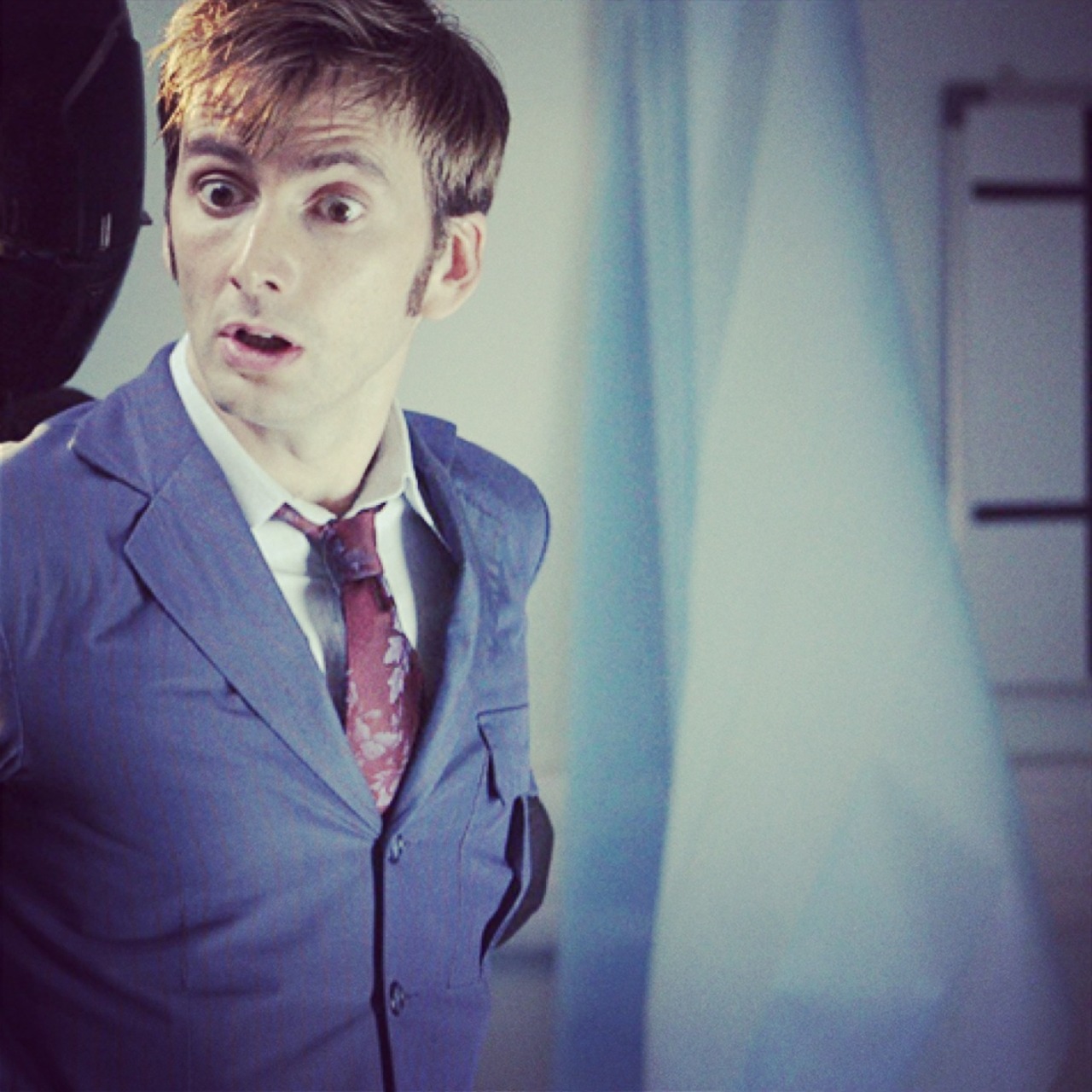 tennant-tuesday:  ohtentoo:  Ten + Blue Suit of Sex  Excuse me for a moment while