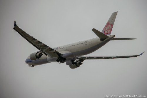 China Airlines A330 leaving Christchurch Type: Airbus A330-332 Registration: B-18310 Location: Chris