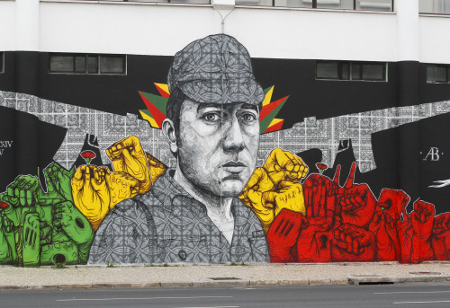 the-undiscovered-countries:  Graffiti of Fernando José Salgueiro Maia, Lisbon, Portugal